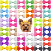 Dog Hair Bows Small Puppy Clips for Pet Grooming Accessories Doggy - 2in solid dog hair clips 60pcs