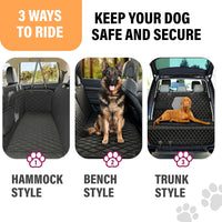 Dog Car Seat Cover for Back Seat - Standard / Black - image 4