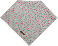 Dog Bandanas 1PC Washable Cotton Triangle Dog Scarfs for Small Medium - Small / Green Flower - image 3