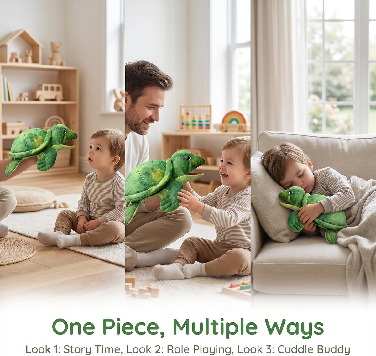 Marine Animals Hand Puppets for Kids, Toddler Includes Sharks - Turtles / Marine Animals