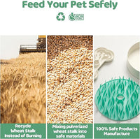 Slow Feeder Dog Bowl for Large Dogs with Non-Slip Base - Adjustable Speed Design, Removable Puzzle Inserts & Dishwasher Safe, Green