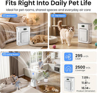 Pet Air Purifier for Home Large Room 2500 Sq Ft - White - image 4