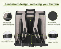 Pecute Pet Carrier Backpack, Dog Carrier Backpack, Expandable with Breathable Mesh for Small Dogs Cats Puppies, Pet Backpack Bag for Hiking Travel Camping Outdoor Hold Pets Up to 17 Lbs