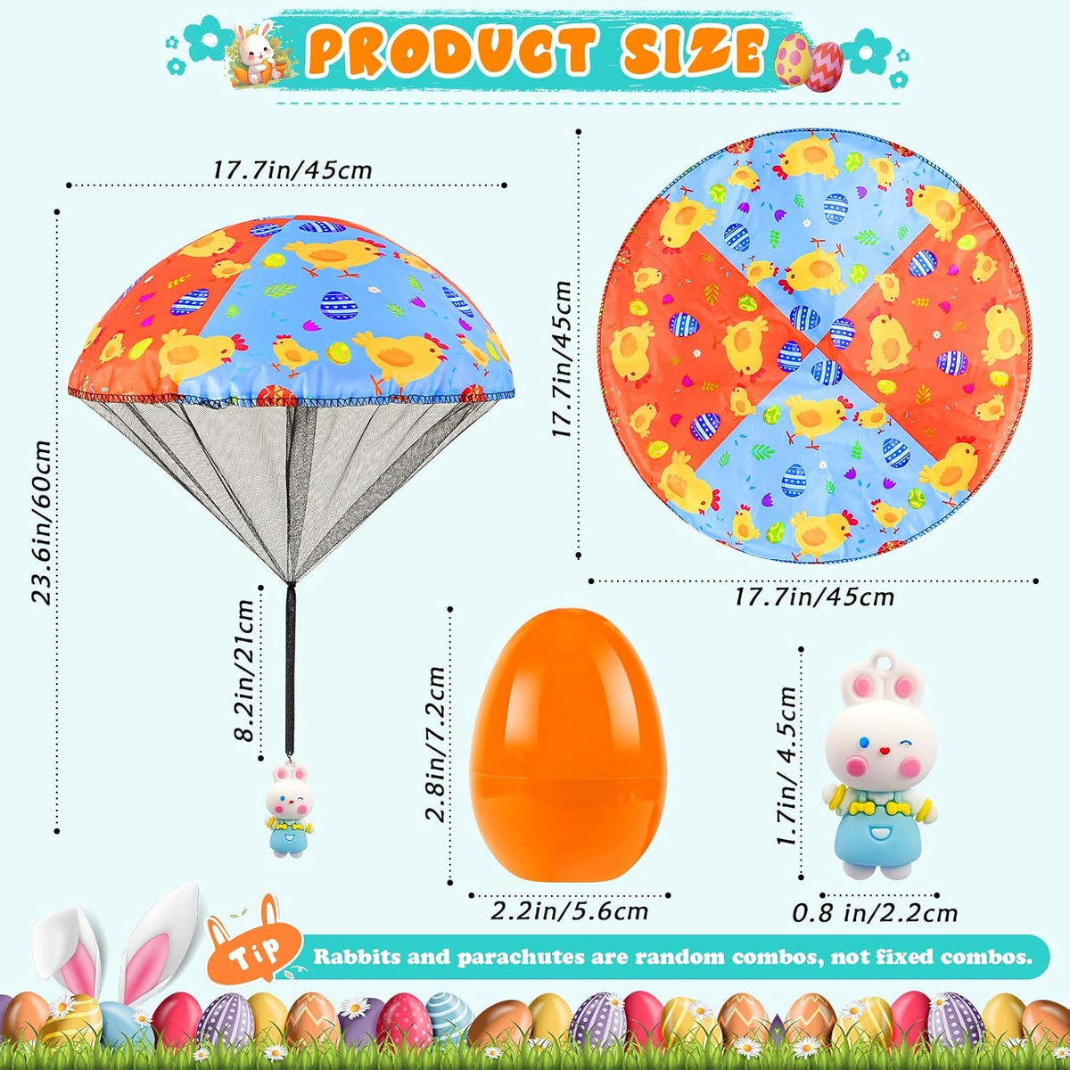 CPSYUB 6 Christmas mini parachute toys with bell keyring accessories - view 15
