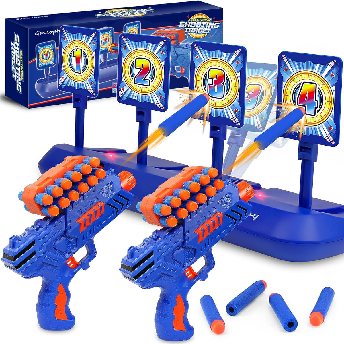 Digital Shooting Targets with Foam Dart Toy Blaster for Kids Shooting