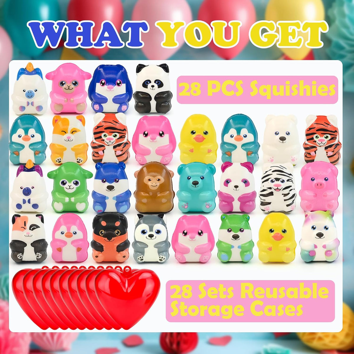 CURIBBLE 30 pack slow rising animal squishy toys in colorful capsules - view 6
