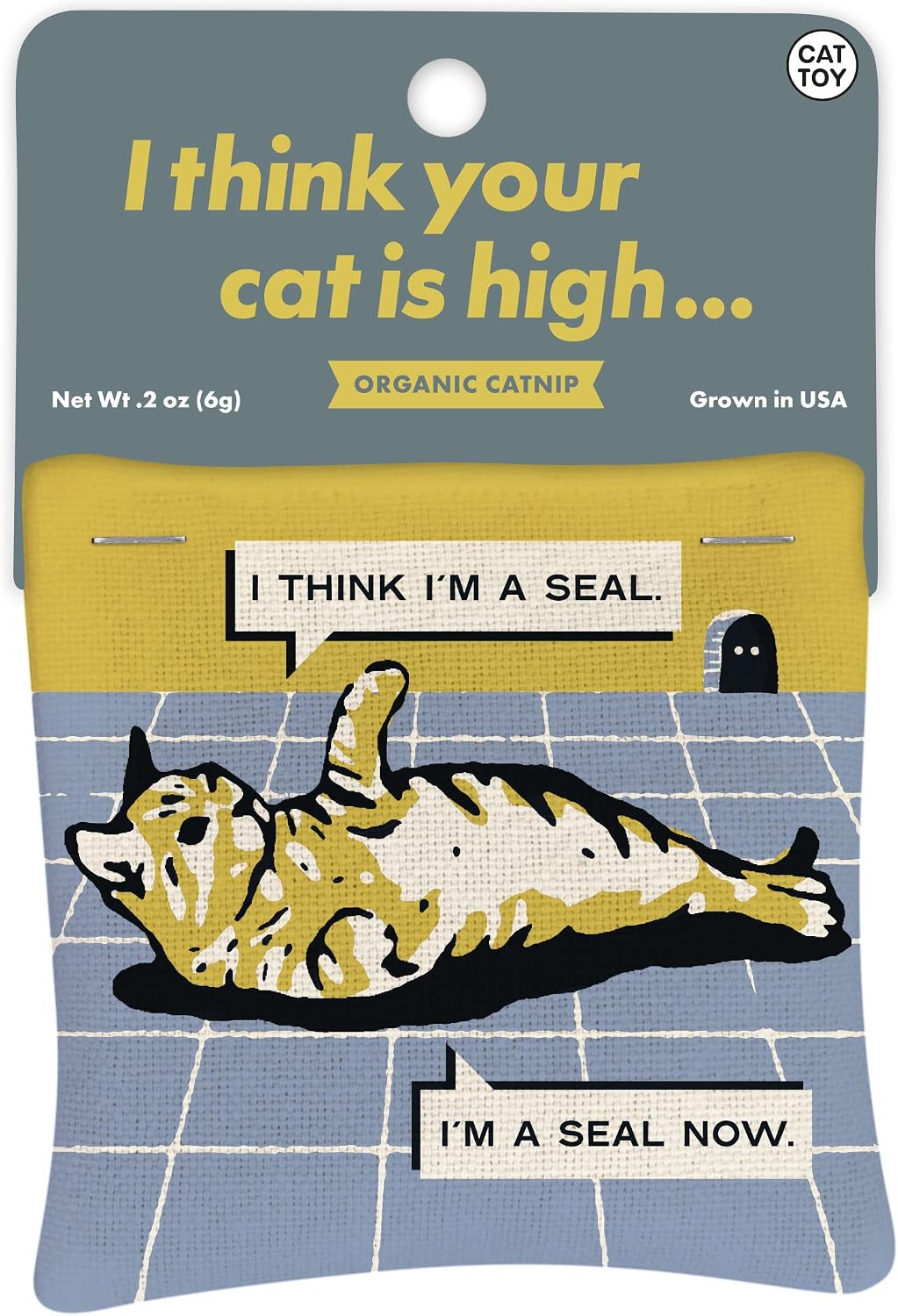Blue Q Catnip - Cute Cat Toys for Biting with Funny Graphics -I Love My Cat – Essentials for Cats - Your Cat is High