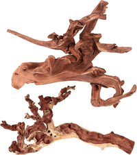 majoywoo Natural Driftwood for Aquarium Decor Fish Tank Decor Reptile - Mopani Driftwood 9 to 14 Inch (Pack of 2)