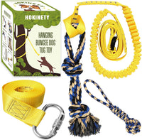 Dog Hanging Bungee Tug Toy: Interactive Tether Tug-of-War for Pitbull - X-Large-Yellow-for Single Dog