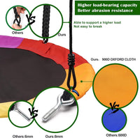 PACEARTH 40 Inch Saucer Tree Swing Flying 600lb Weight Capacity 2 - Rainbowcolor / 40 IN - image 3