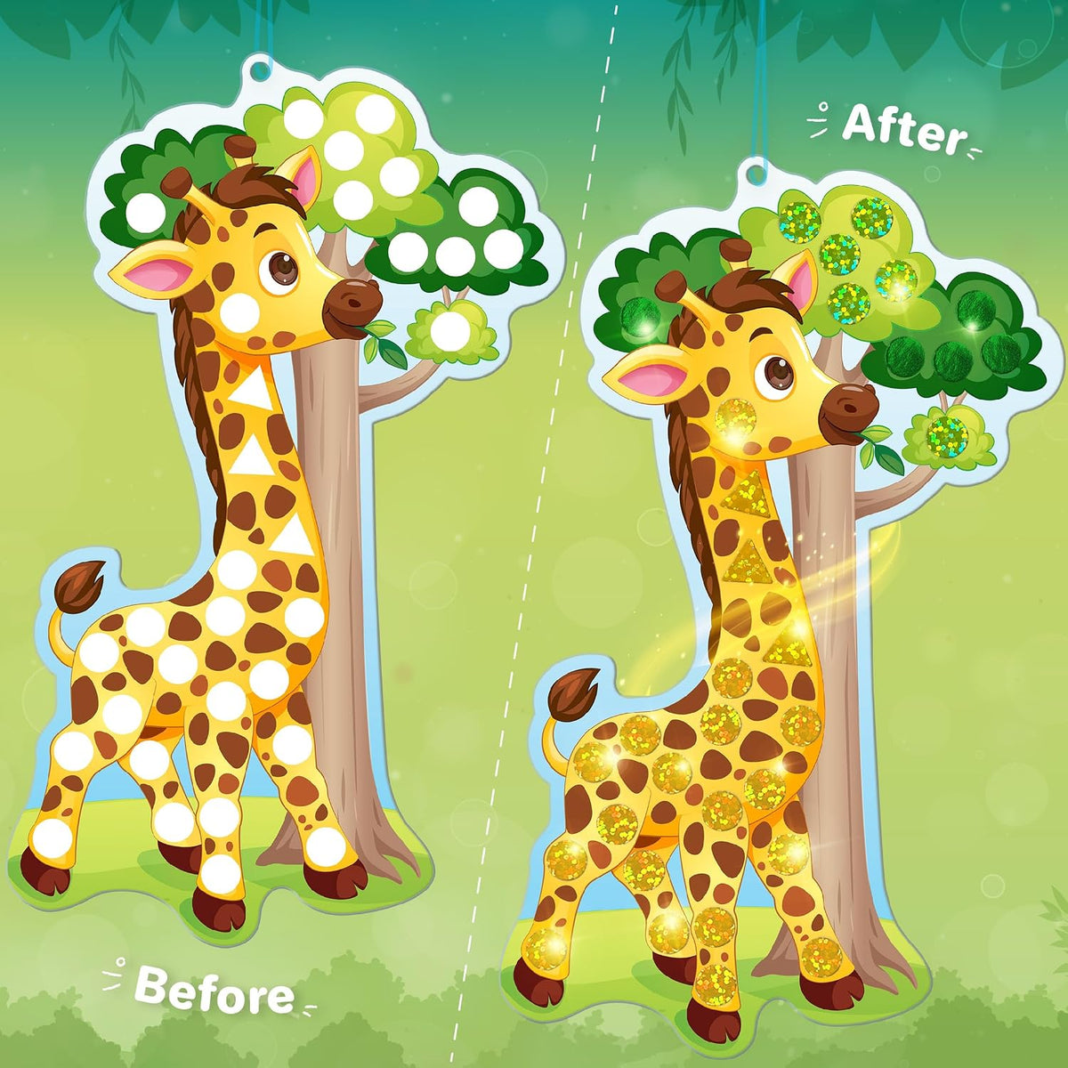 Imagimake Mirror Mosaic, Princess & Unicorn, 10 Templates - 7. Animals - image 3