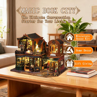 OZJAY Warm Christmas Lodge miniature house kit for adults with LED lights - view 14