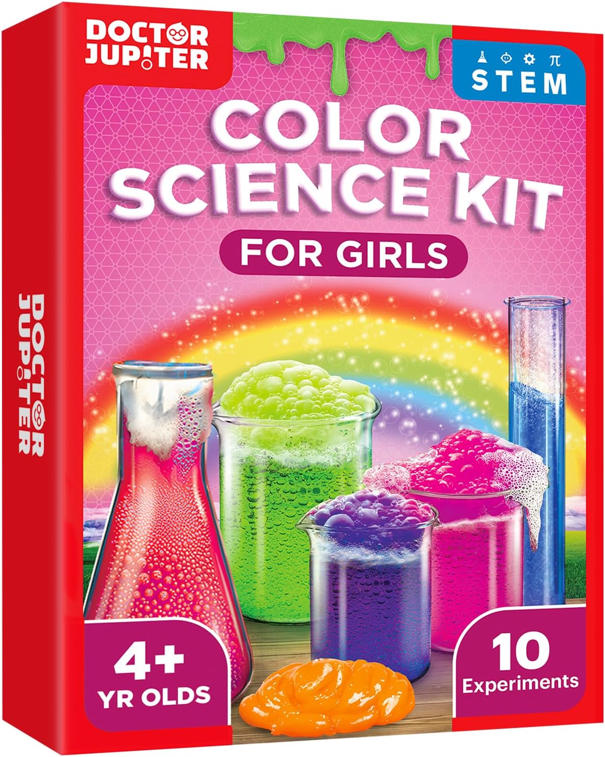 Doctor Jupiter Girls' First Science Experiments Kit for Kids Ages 4+ – Fun for Kids & Family - Color Science Kit for Girls: 4+