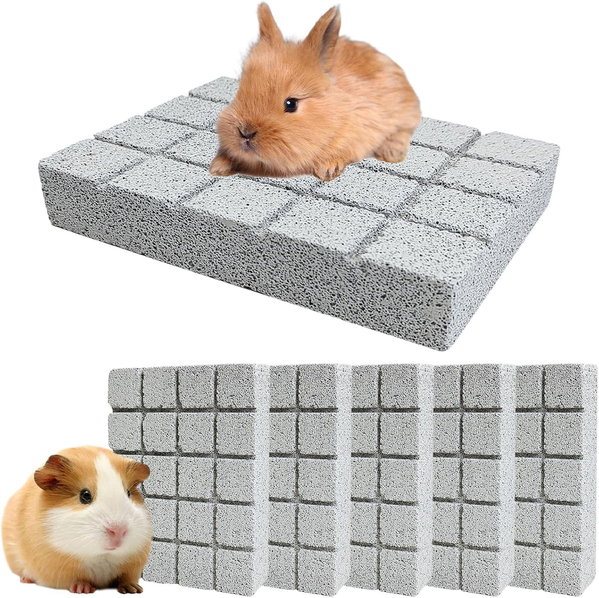 Hamiledyi 2PCS Rabbit Scratching Pads Bunny Lava Grinding Claw Pads - White-6pcs
