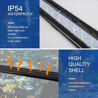 Led Aquarium Light, Full Spectrum Fish Tank Lights, 40 Gallon Freshwater Fishtank Hood Lighting for Grow Fish, Plants, Adjustable from 36 to 44 Inch