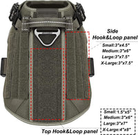 Tactical Dog Harness for Large Dogs, Reflective No Pull Dog Vest - Medium (Pack of 1) / Green - image 4