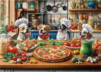 Funny Dog Pizza Jigsaw Puzzles, Food Kitchen - Funny Dog Pizza