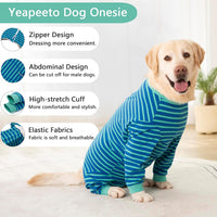 Yeapeeto dog surgery recovery suit in soft cotton spandex with legs - view 4