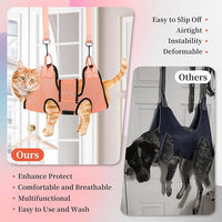 PatiencET Dog Grooming Hammock, Pet Grooming Hammock for Cats & Dogs with Security Strap, Dog Sling for Nail Trimming with Nail Clippers/Trimmer, Nail File, Pet Comb(S)