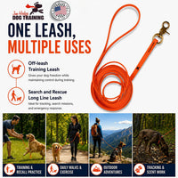 Biothane Long Line, Made in USA - Orange / 3/8" x 20ft - image 4