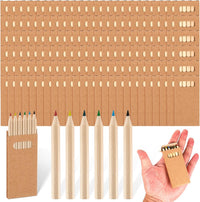 Faccito mini colored pencils bulk pack, small paper boxes of 6 short wooden pencils - view 6