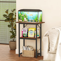 Snughome 10-20 Gallon Fish Tank Stand - Rustic Brown / 20 Gal-2 Tier - image 2