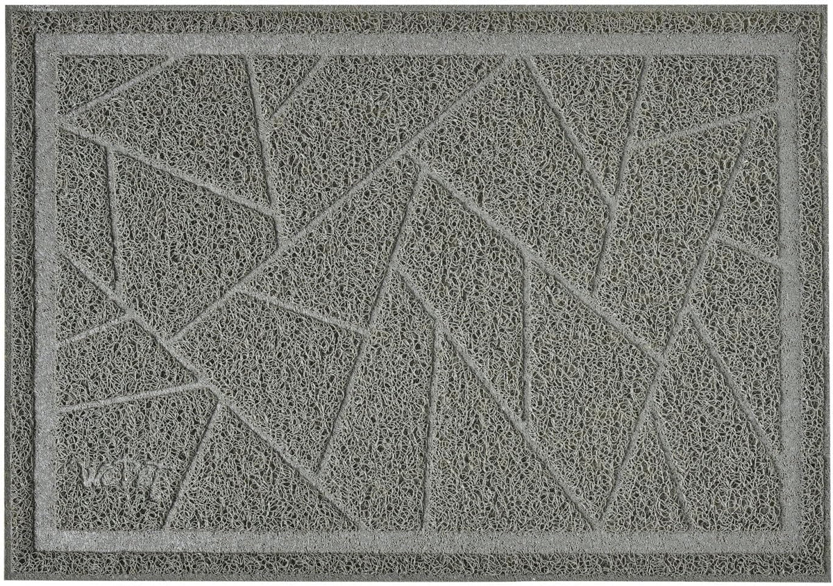 Cat Litter Box Mat, Kitty Premium PVC Pad, Durable Trapping Rug - #02 Cadet Grey / Mosaic/47 x 35 Inch