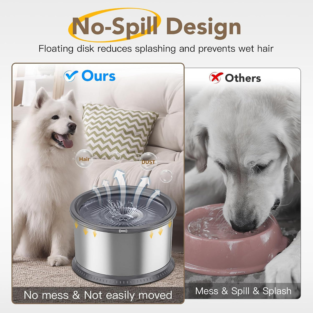 6.5L Stainless Steel Dog Water Bowl - Grey / 4.5L - image 3