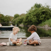 mushie Stackable Bath Boats Floating Toy, Made in Denmark - Boats Petal - image 4