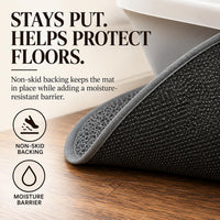 Small Cat Litter Trap Mat, Waterproof, Non-Slip, Washable - Gray / Large - image 4