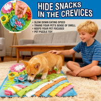 Snuffle Mat for Dogs, Sniff Mat for Cats Puppies Rabbits - Light Blue - image 4