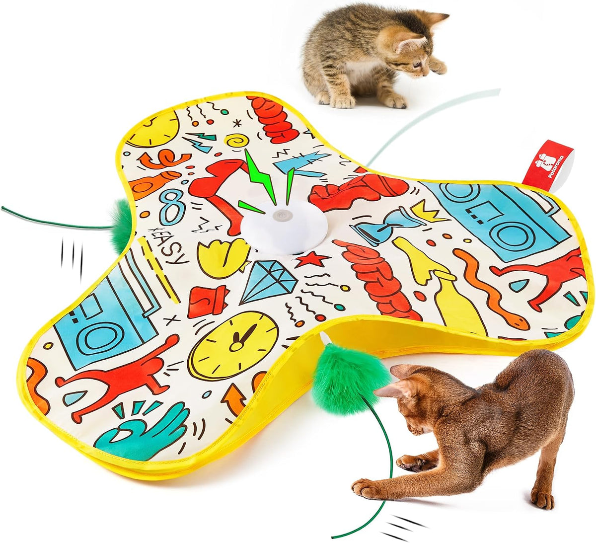 Potaroma Hide and Seek Interactive Cat Toys – Essentials for Cats - Graffiti Cover / 1 Count