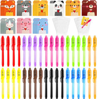 DazSpirit 36 invisible ink pens with built-in UV light, animal cards and gift bags - view 3
