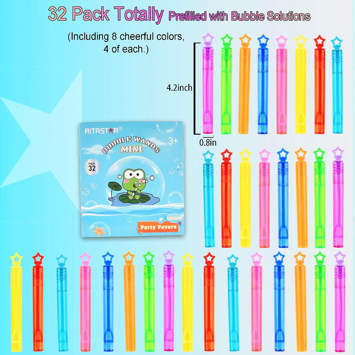 ritastar 32 mini bubble wands with Halloween designs in a gift box - view 32