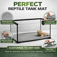 47" x 24" Large Reptile Carpet Terrarium Liner Bedding Reptile - Grey - image 4