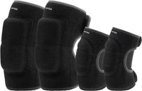 ONTYZZ Kids Soft Knee Pads and Thickened SBR Elbow Pads Adjustable - Black / Elbow/S+knee/S