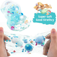 Astronaut Galaxy Slime for Kids, Big Slime Bucket with Clay - Blue Slime - image 4