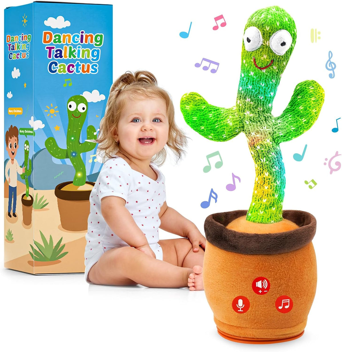 Qularlans Dancing Talking Cactus Toy for Girls Boys Interactive Gifts – Fun for Kids & Family - Non-rechargeable