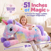 IKASA 43" Giant Unicorn Stuffed Animal, Super Soft - Polychrome - image 2