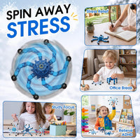 Junkin transformable fidget spinners in white, orange, green and blue - view 19
