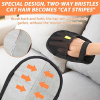 4 Pcs Pet Hair Remover Electrostatic Gloves, Upgrade Static Removal Gloves for Pet Hair, Reusable Multifunctional for Couch, Furniture, Carpet, Car Seat, Massage of Dogs and Cats
