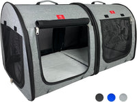 One for Pets Portable 2-in-1 Double Pet Kennel/Shelter, Fabric
