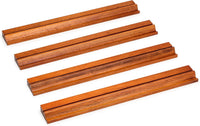 Yellow Mountain Imports chestnut wooden mahjong racks with magnetic pushers, set of 4, 18 inches - view 6