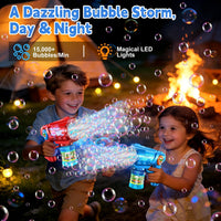 Zerhunt bubble gun for kids 2 pack, blue and red, with bubble solution bottles - view 11