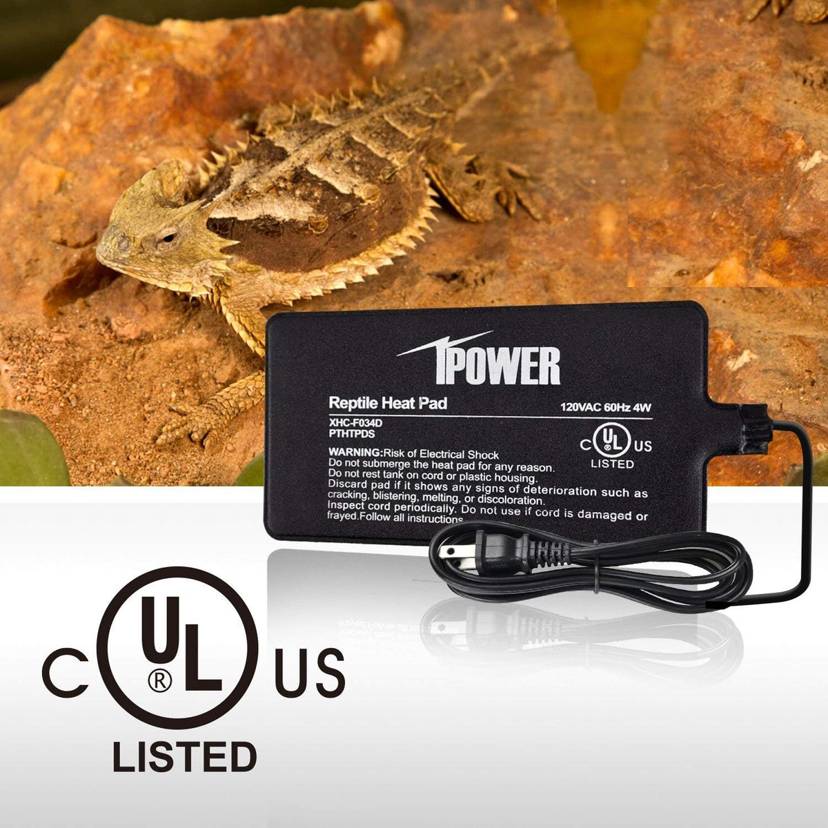 iPower 4 by 7-Inch Reptile Heating Pad Under Tank Terrarium Heater - Black-1 Pack / 4" X 7" / Heat Pad - image 4