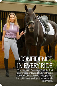 Equinavia Harstad Dressage Saddle Pad | Classic & Durable | Moisture-Wicking Tricot Backing