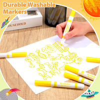 Janlaugh washable markers bulk pack of 24 broad line markers with conical tips - view 33