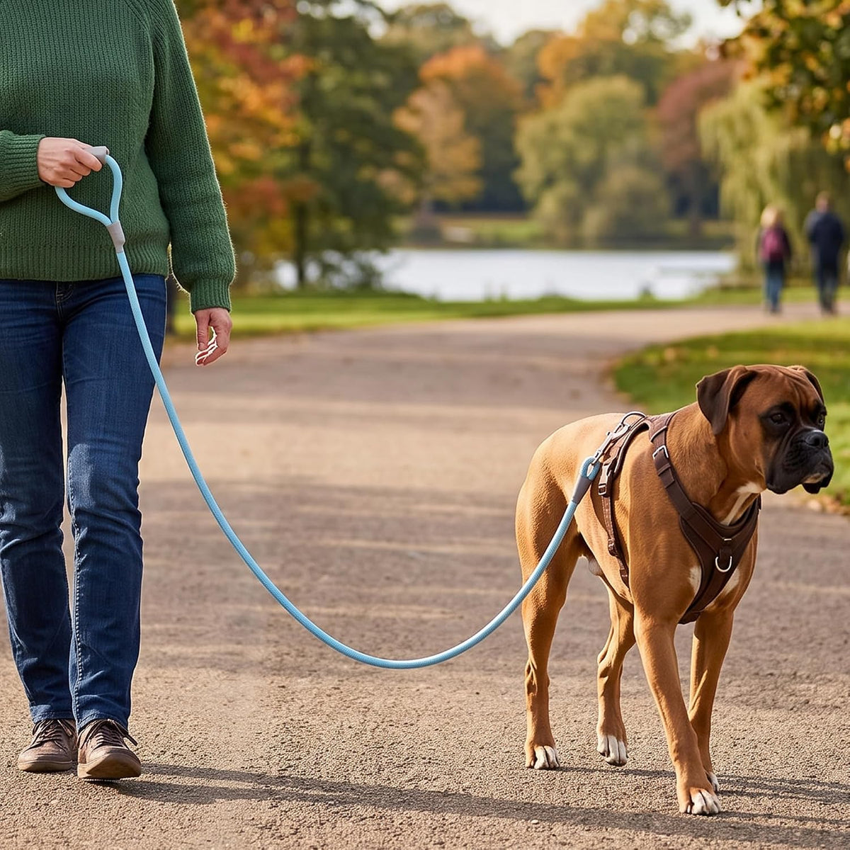 Mile High Life Dog Leash, with Padded Handle - Sky Blue / 6 Feet - image 2