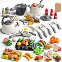 105Pcs Kids Kitchen Toy Accessories - White