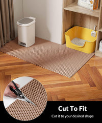 Cat Litter Mat, Cut to Fit Any Place - Khaki / 47x35 Inch - image 2